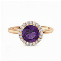 Anello Gazzola Gioielli Donna Amuleto in Oro rosa Ametista AN-900A-72-3-9-13-AM-BR-N-DEF-VS